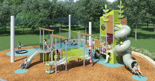 new playground at Bella Vista Farm