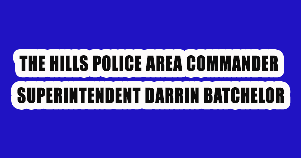Hills Police Area Commander