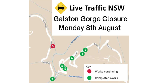 Closure of Galston Gorge