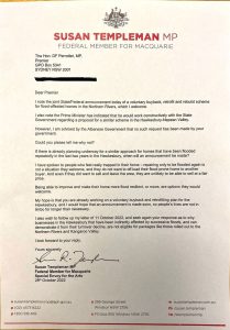 Susan Templeman Letter Buy Backs
