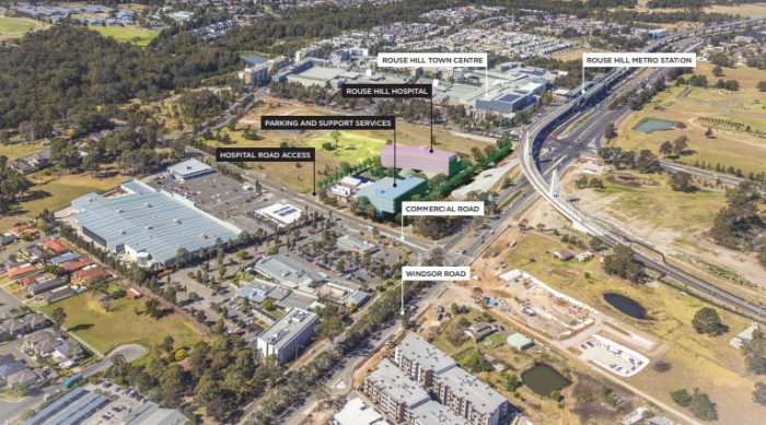 Rouse Hill Hospital Rouse Hill Hospital - Rouse Hill Hospital Drone Image Of Hospital Site Nsw Health Rouse Hill Hospital