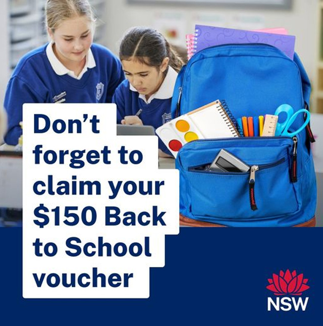 School NSW Vouchers 150 Back