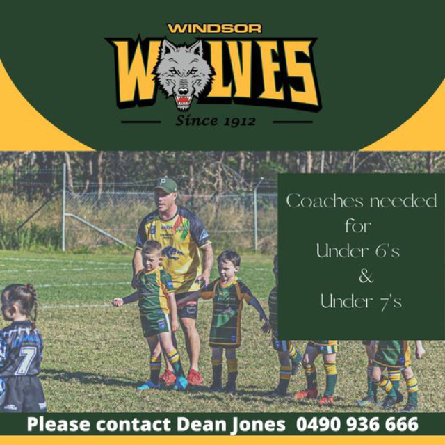 Windsor Wolves Junior Rugby Windsor Wolves Junior Rugby Coaches Needed