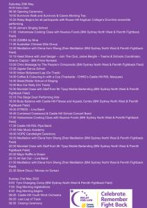 Hills Relay for Life 2023 event schedule