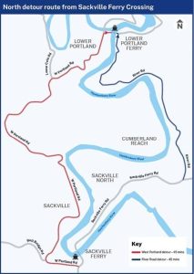 Sackville Ferry Crossing North Detour