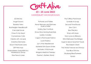 CraftAlive Exhibitor's List