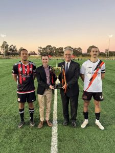 Dr Peter Gangemi at the Kellyville Kolts Soccer Club fundraising