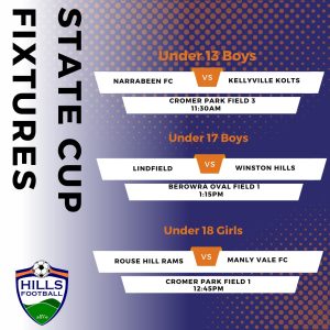 Hills Football State Cup fixtures