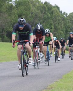Hills Triathlon Club cyclists