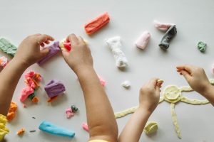 Kids playing Play-Doh from the Hawkesbury Police Area Command