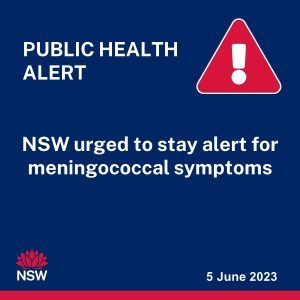 NSW Health issues alert on Meningococcal Disease