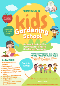 Permaculture Hawkesbury Kids Gardening School poster