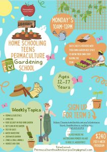 Permaculture Hawkesbury Valley Gardening School poster