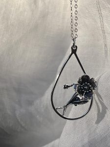 Poppy flower pendant by Jules Read