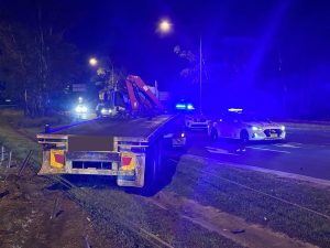 Trail Bike got runover by semi-trailer