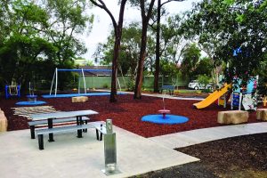 Hancey Farm Reserve seating and playground 