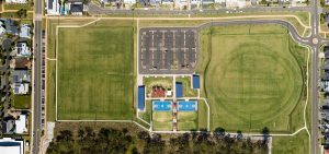 Balmoral Road Reserve Sports Complex aerial view
