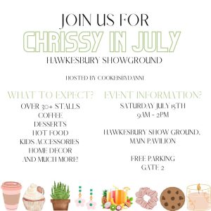 Chrissy in July event at the Hawkesbury Showground