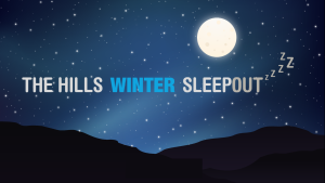 Hills Winter Sleepout 2023 banner