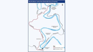 Sackville Ferry Temporary Closure