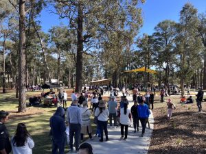 A crowd at the Withers Road Reserve opening