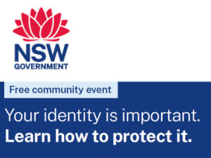 Identity Theft banner at the Hawkesbury Central Library