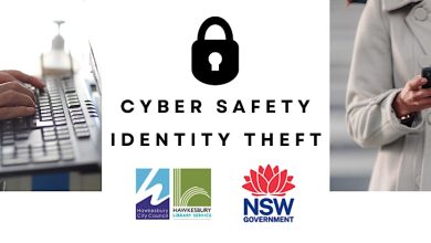 Identity Theft event banner at Hawkesbury Central Library