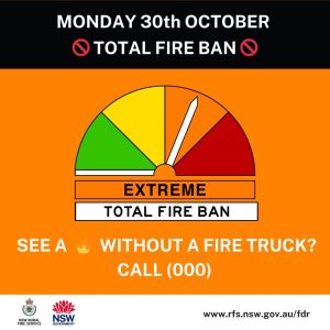 Total Fire Ban at Greater Sydney on 30 October 2023 Total Fire Ban at Greater Sydney on 30 October 2023 - Total Fire Ban at Greater Sydney on 30 October 2023 Fire Danger Rating On 10 October 2023