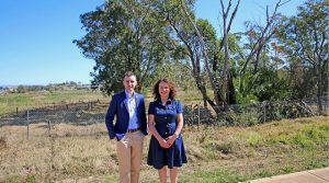 Mayor of The Hills Shire Dr Peter Gangemi pictured with President of Box Hill Nelson Progress Association Vicki Giannoulis at the future Anthony Skarratt Reserve site