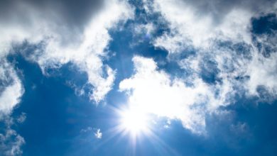 Sun over clouds