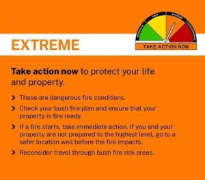 Total Fire Ban Extreme Fire Danger Rating Guidelines