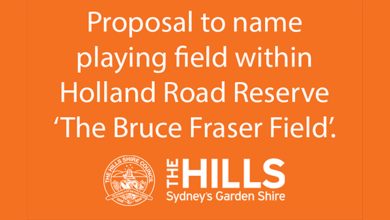Proposal to name Playing Field at Holland Road Reserve