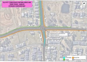 Old Pitt Town Road, Fontana Drive, and Terry Road Upgrade Overview Map