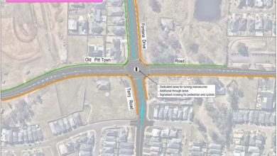 Old Pitt Town Road, Fontana Drive, and Terry Road Upgrade Overview Map