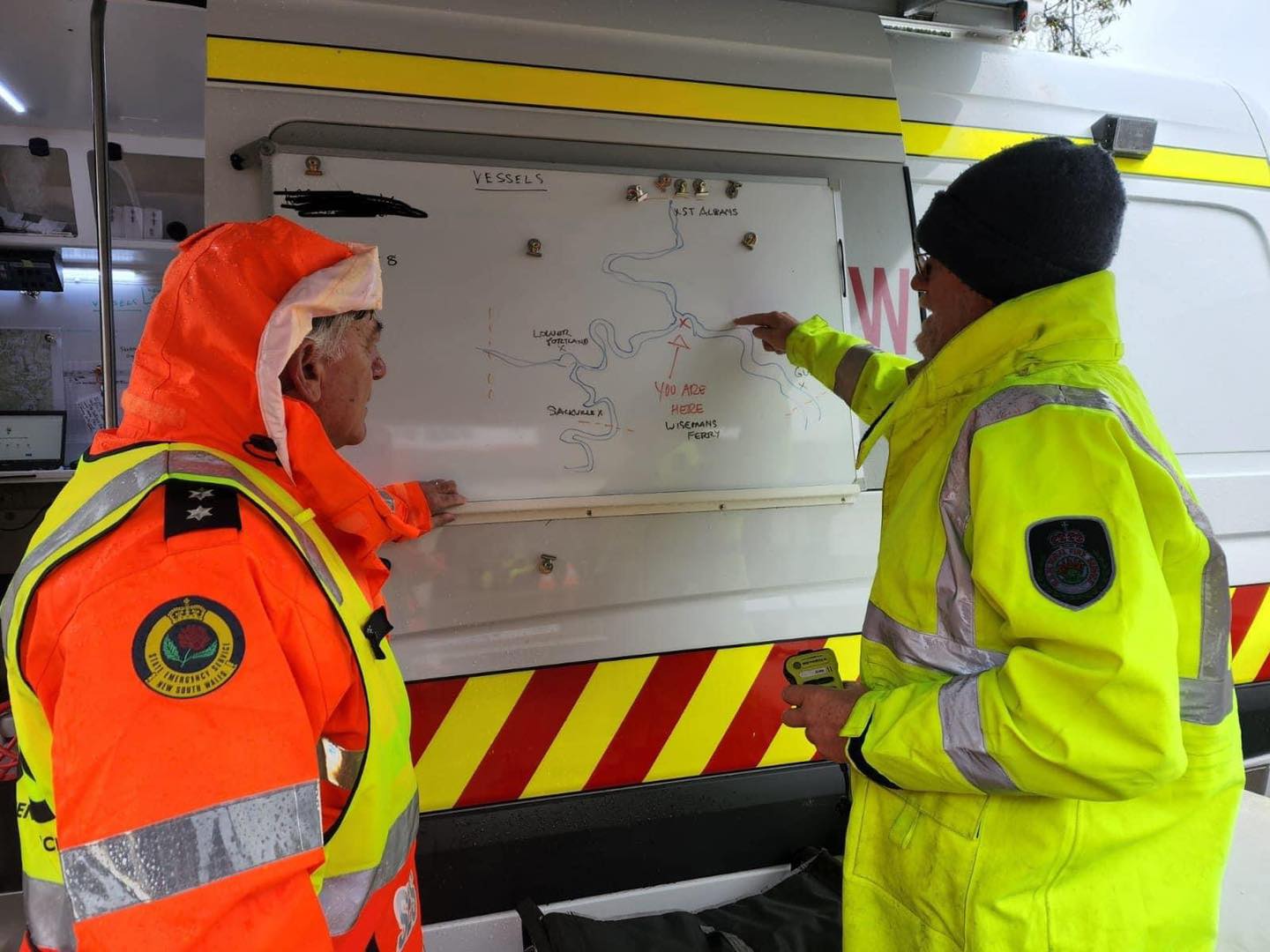 NSW SES members during the 2022 floods