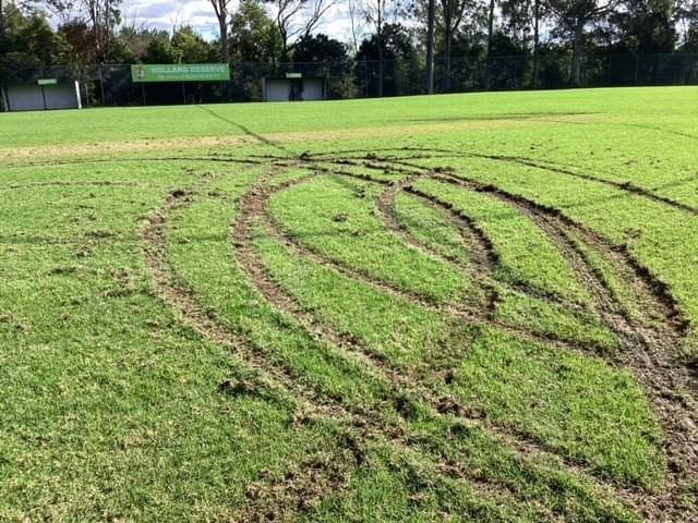 Bruce Fraser Field Vandalised