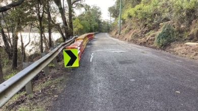 River Road after Hills Shire Council staff and contractors worked to removed boulders