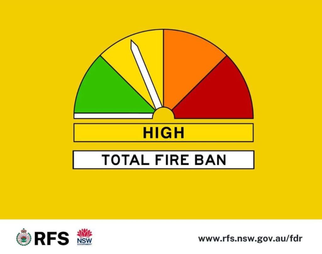 Fire Danger Rating for Greater Sydney 9 September