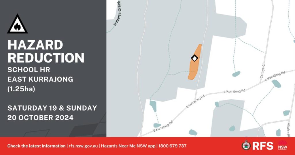 East Kurrajong Hazard Reduction burn 19 to 20 October 2024