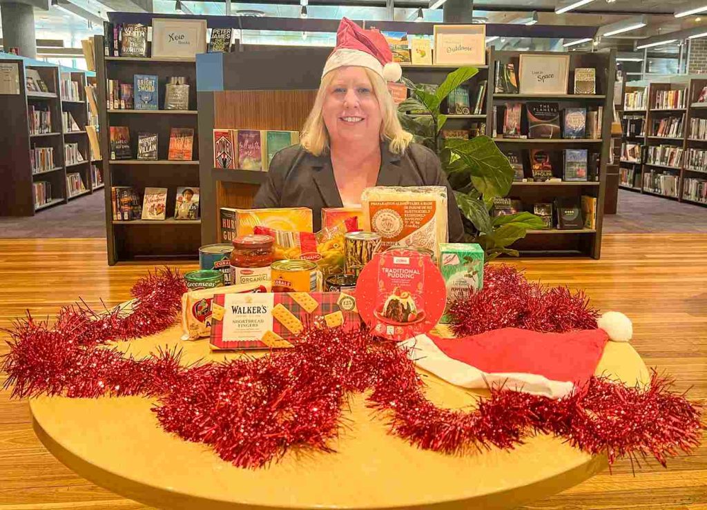 Mayor of The Hills Shire, Dr Michelle Byrne at Castle Hill Library for the 2024 Mayoral Christmas Appeal