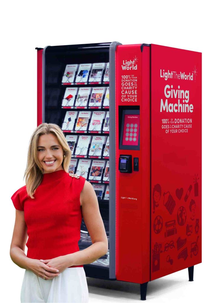 Light The World Giving Machine Sydney Ambassador and Fox Sports Australia presenter Jemma Barge